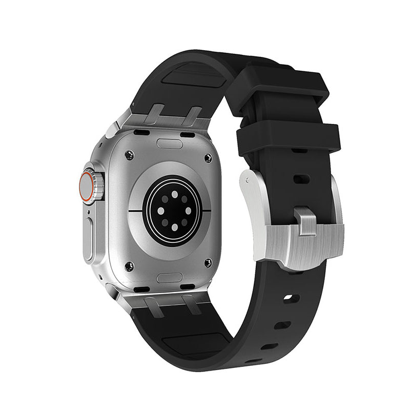 Apple Watch 42mm Zore KRD-89 Silikon Kordon Siyah