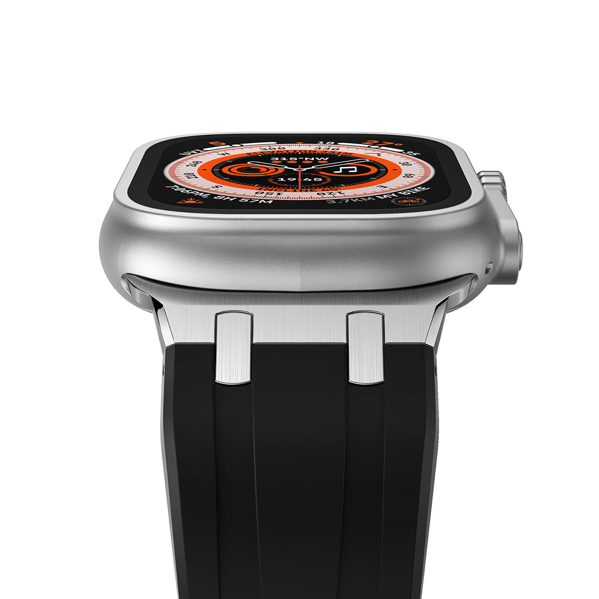 Apple Watch 42mm Zore KRD-89 Silikon Kordon Siyah