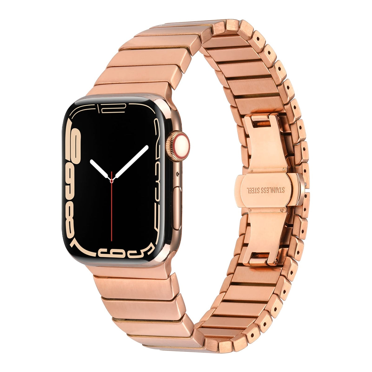 Apple Watch 44mm Kordon KRD-79 Metal Strap Kayış Gri