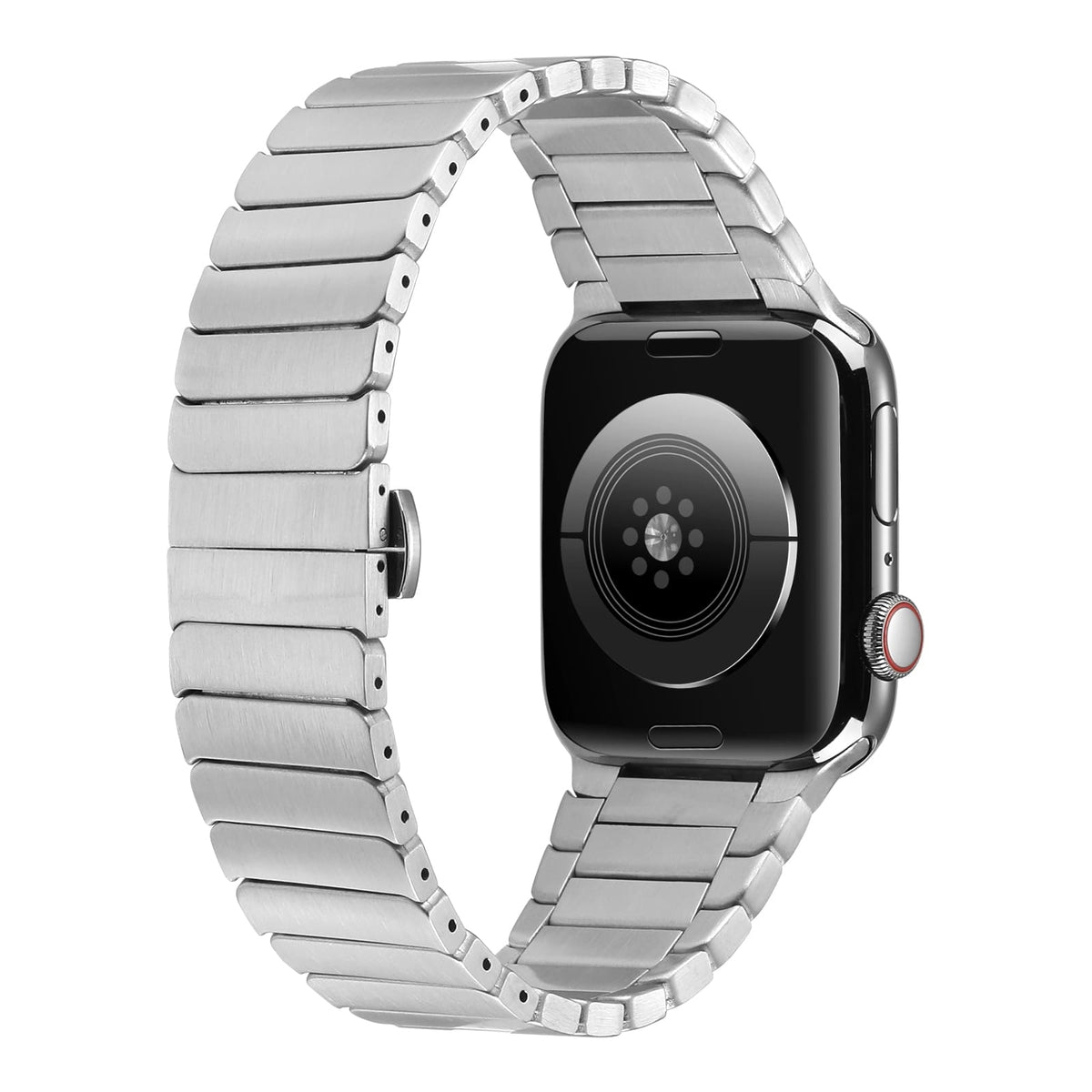 Apple Watch 44mm Kordon KRD-79 Metal Strap Kayış Gri