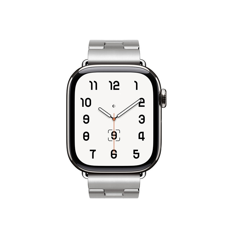 Apple Watch 7 45mm Zore KRD-125 Metal Kordon Strap Kayış Gümüş
