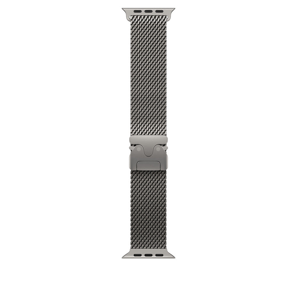 Apple Watch Ultra 49mm Zore KRD-100 Titanyum Hasır Kordon Siyah-Titanyum