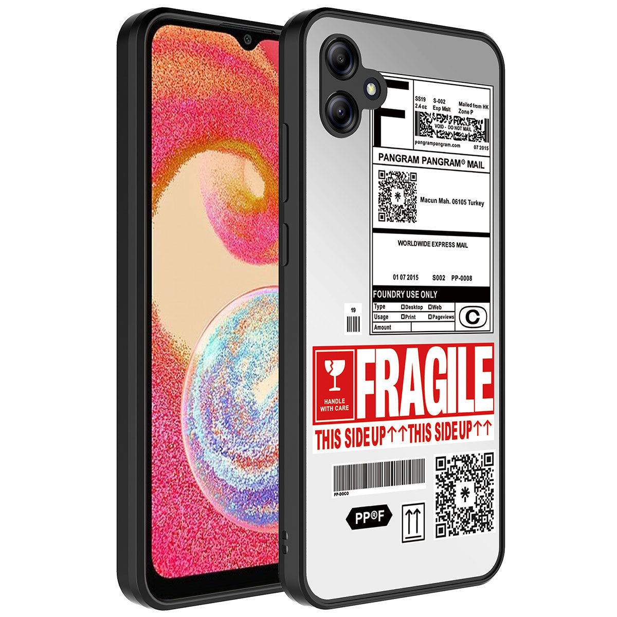 Galaxy A04E Kılıf Aynalı Desenli Kamera Korumalı Parlak Zore Mirror Kapak Yazı
