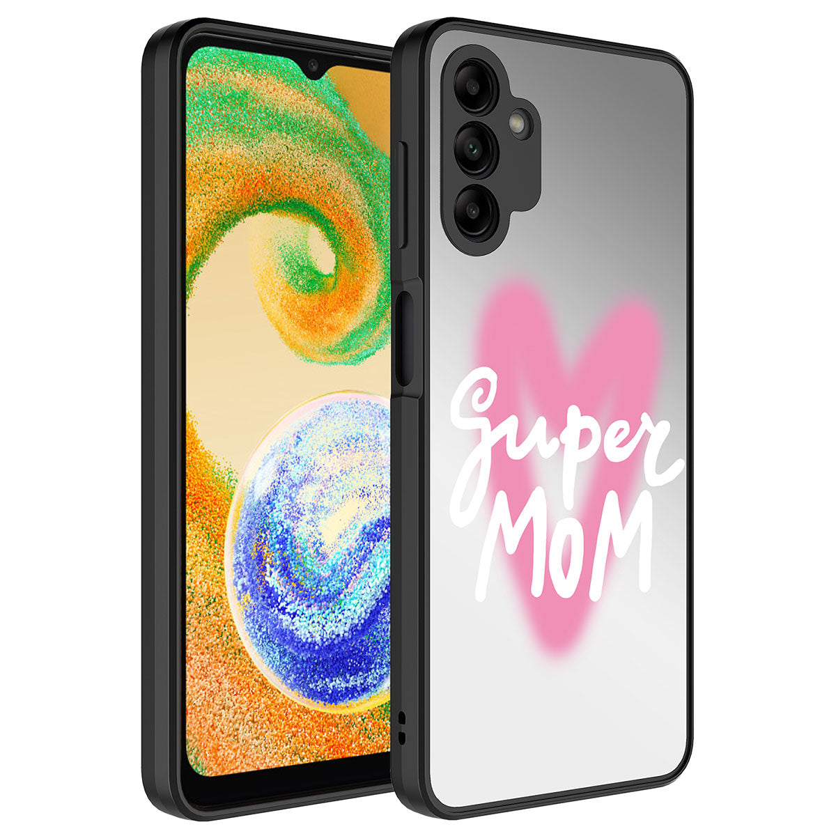 Galaxy A04S Kılıf Aynalı Desenli Kamera Korumalı Parlak Zore Mirror Kapak Fragile