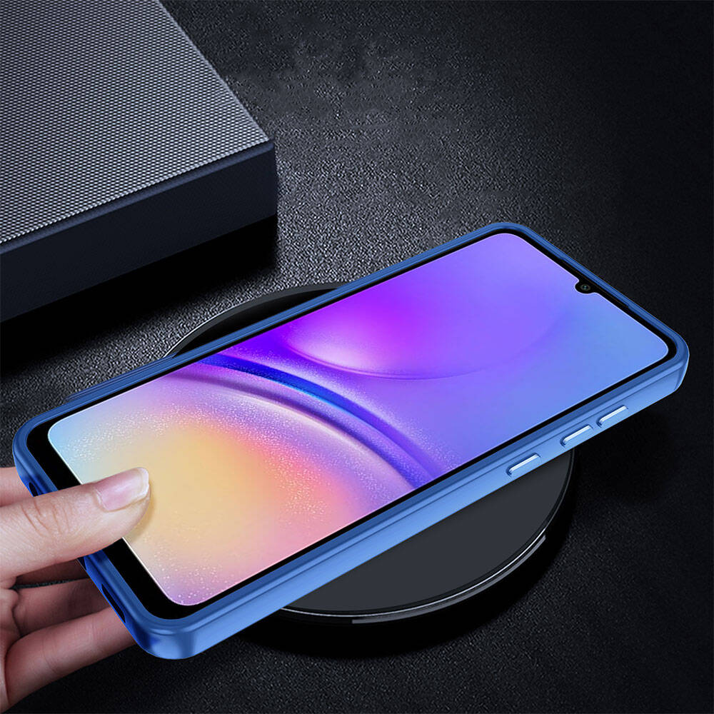 Galaxy A05 Kılıf Zore Flora Kapak Mavi