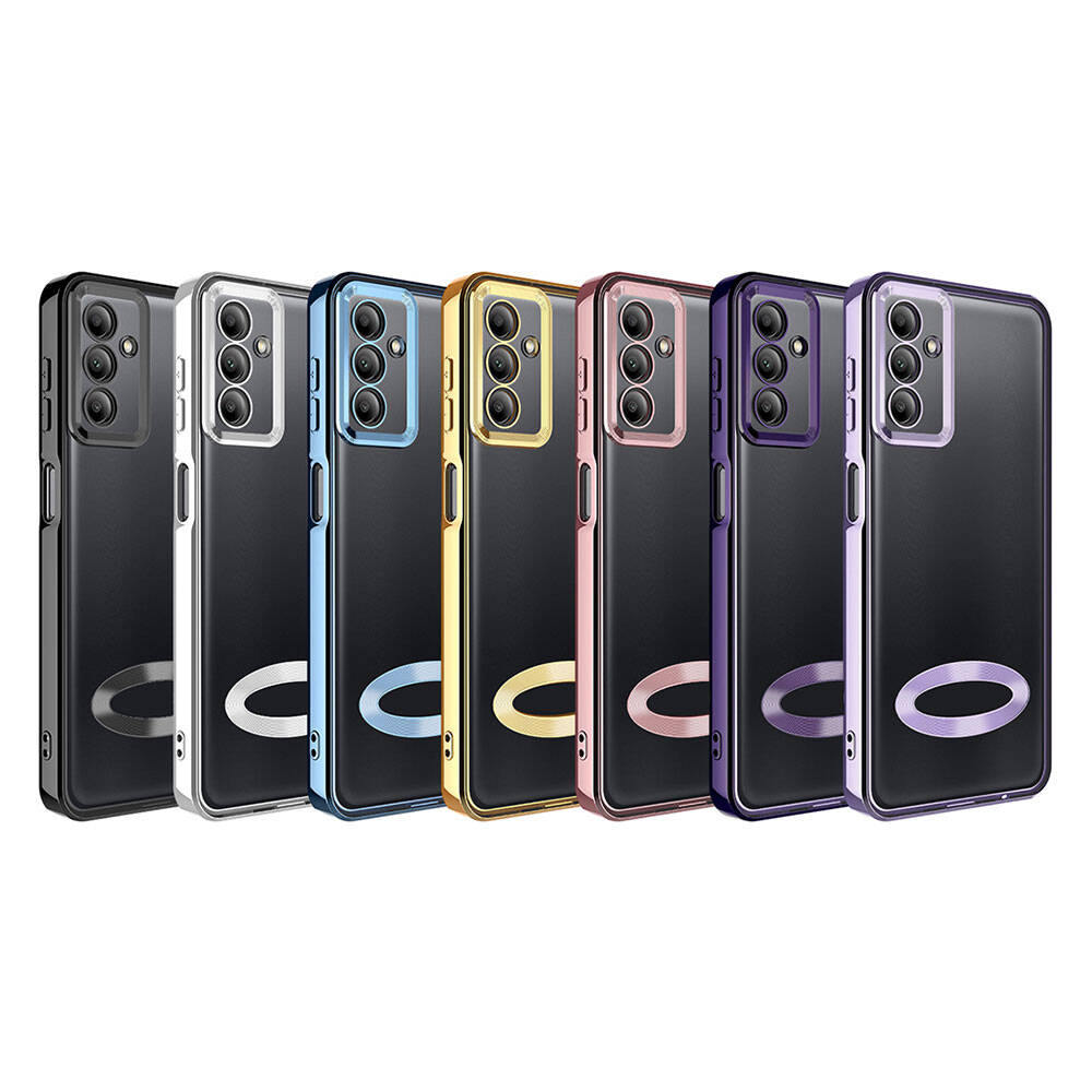 Galaxy A05S Kılıf Kamera Korumalı Logo Gösteren Zore Omega Kapak Lila