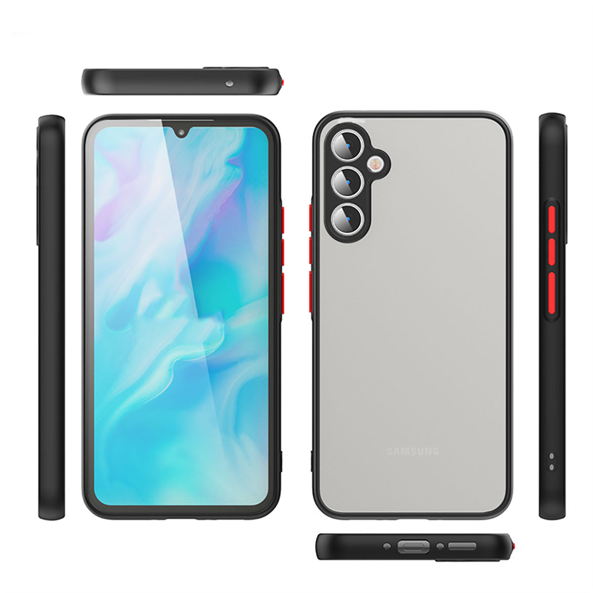 Galaxy A14 Kılıf Zore Hux Kapak Lacivert