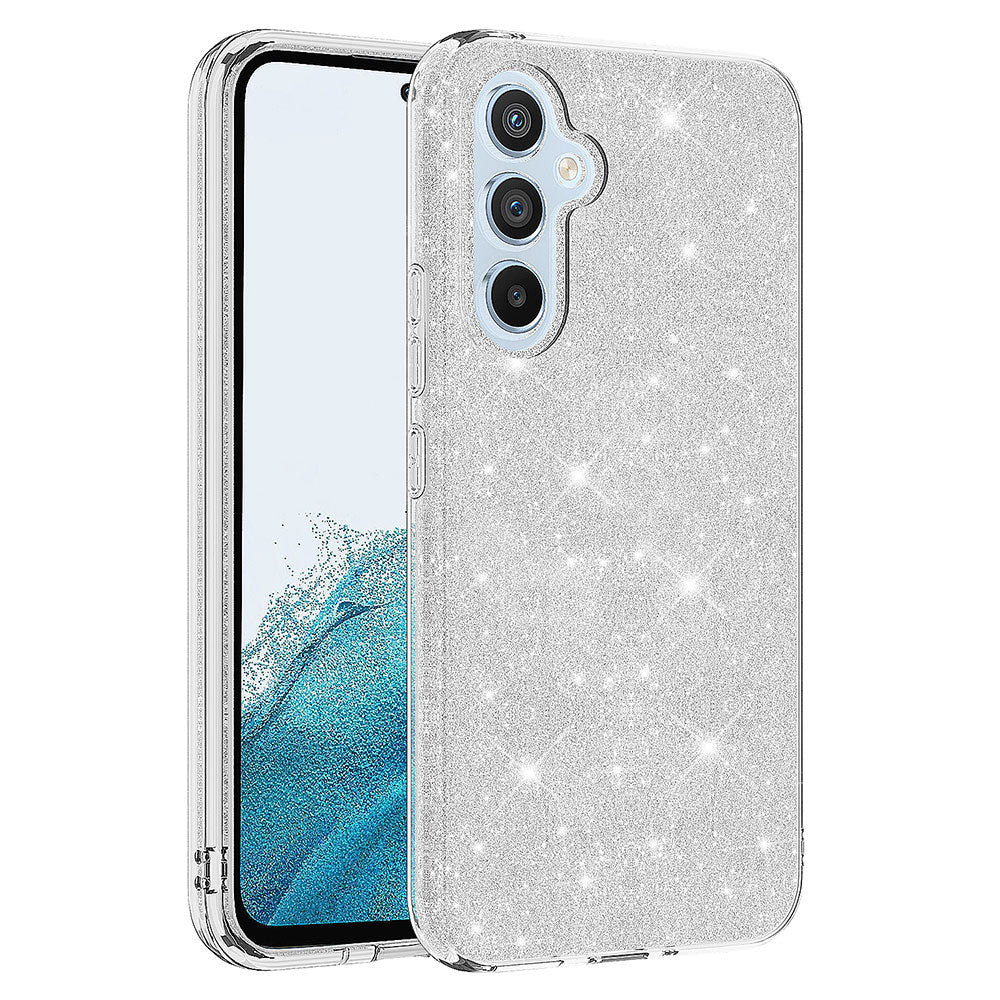 Galaxy A14 Kılıf Zore Shining Silikon Gümüş