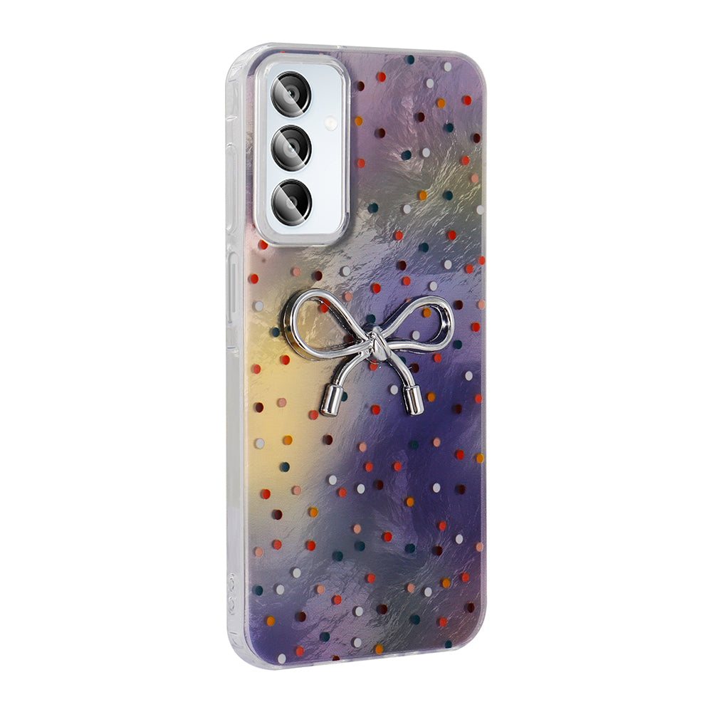 Galaxy A15 Kılıf Kamera Korumalı Figürlü Zore Ponti Silikon Kapak Açık Pembe
