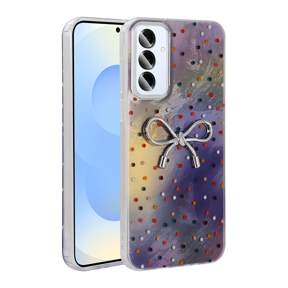 Galaxy A16 Kılıf Kamera Korumalı Figürlü Zore Ponti Silikon Kapak Açık Pembe