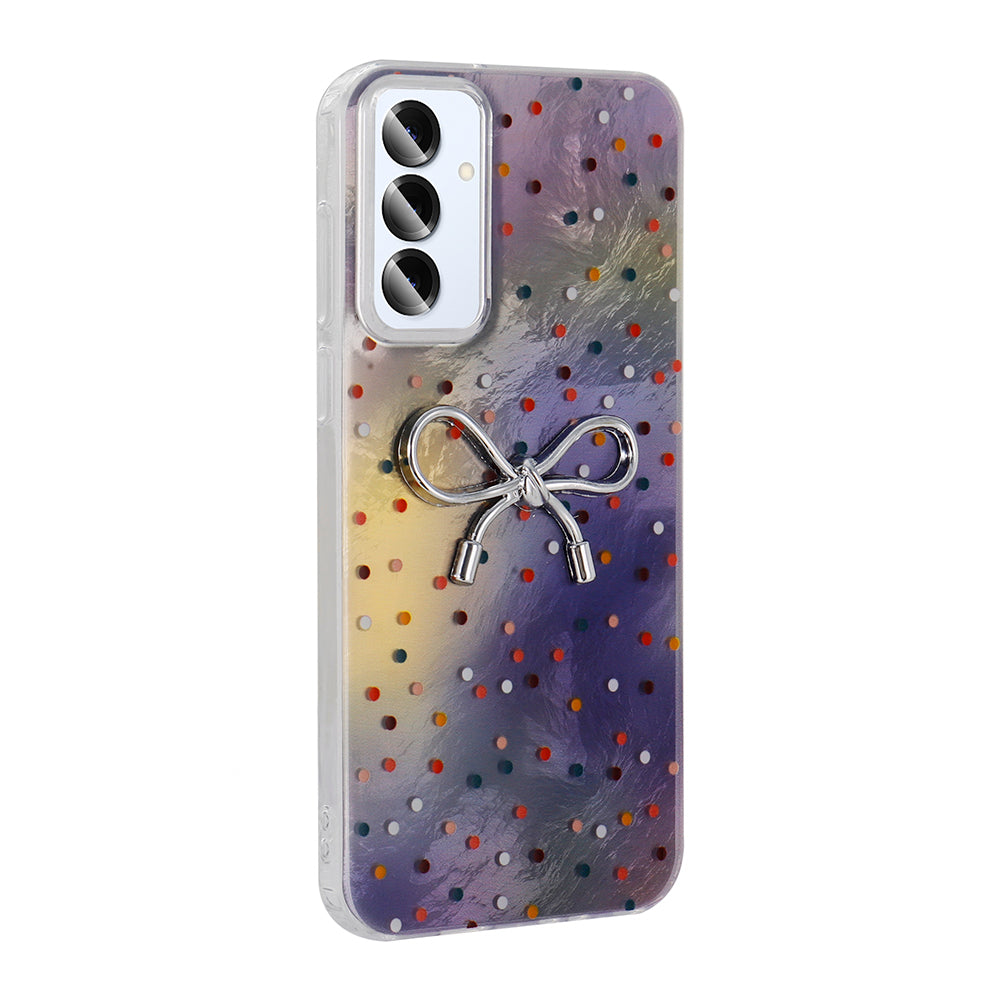 Galaxy A16 Kılıf Kamera Korumalı Figürlü Zore Ponti Silikon Kapak Açık Pembe