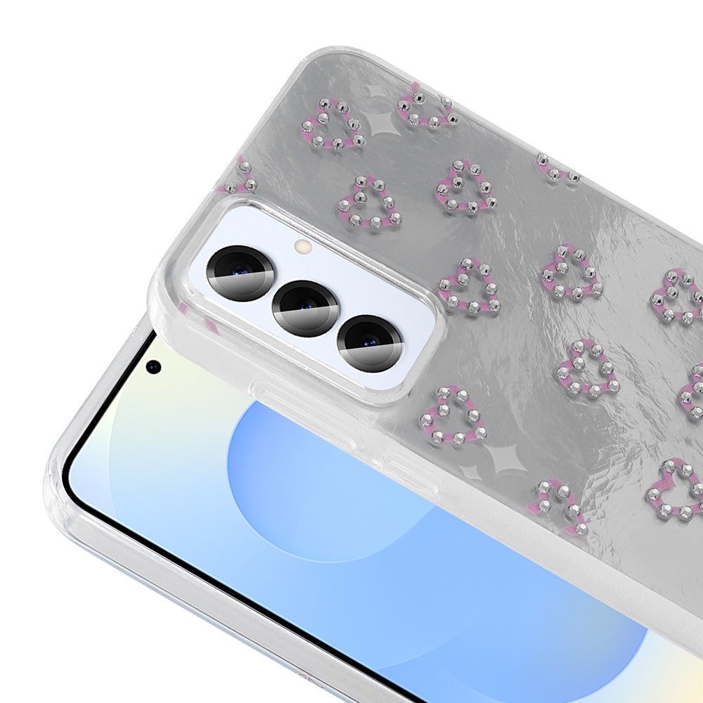 Galaxy A16 Kılıf Kamera Korumalı Figürlü Zore Ponti Silikon Kapak Açık Pembe