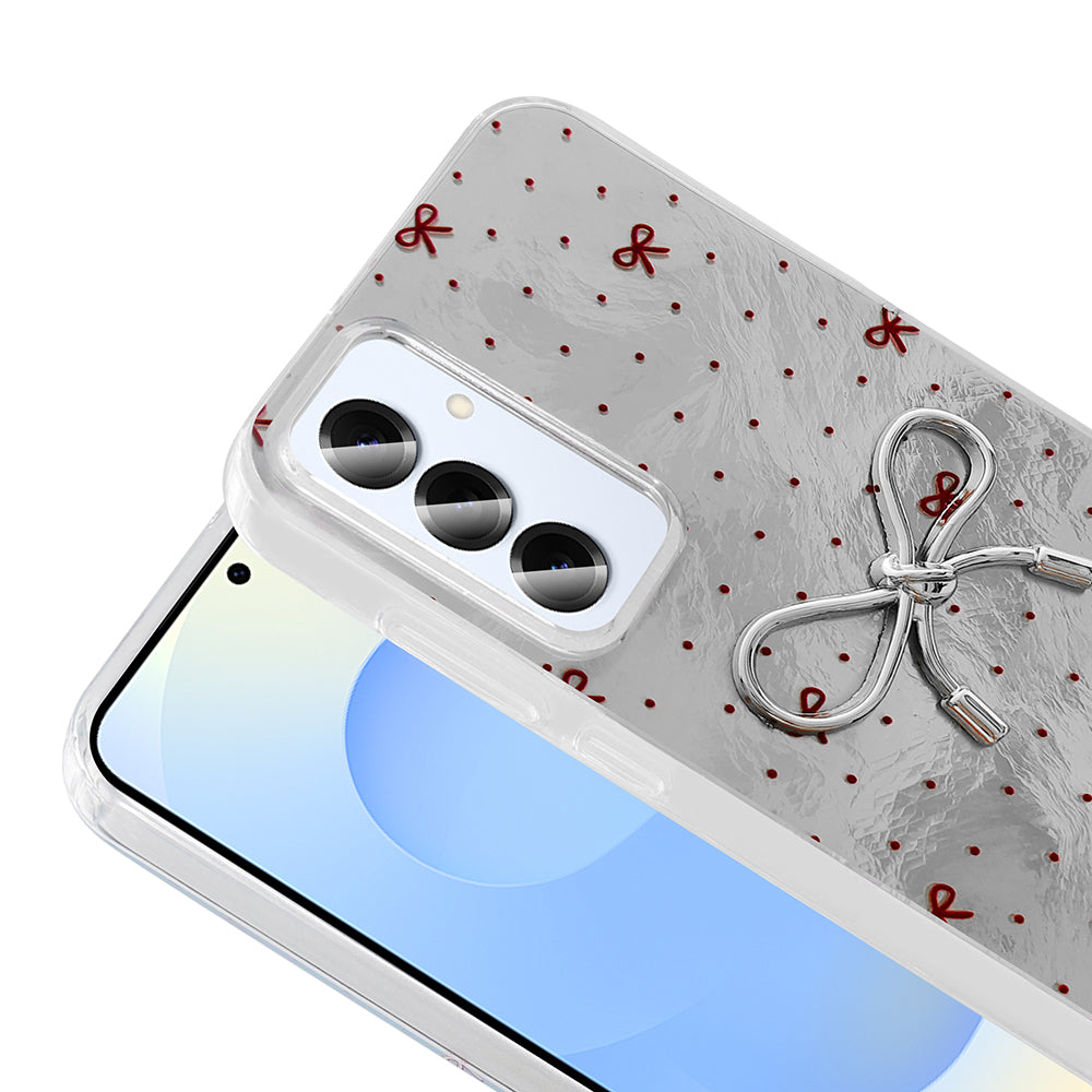 Galaxy A16 Kılıf Kamera Korumalı Figürlü Zore Ponti Silikon Kapak Açık Pembe