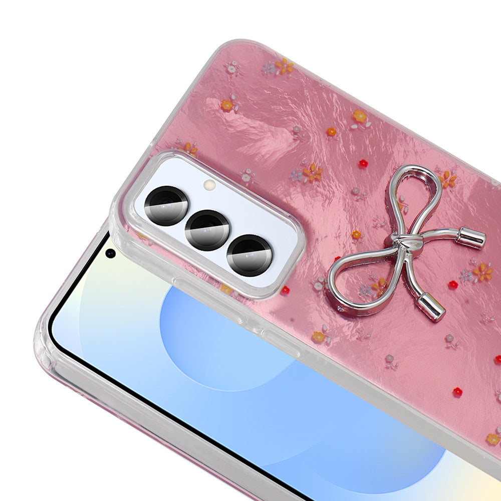 Galaxy A16 Kılıf Kamera Korumalı Figürlü Zore Ponti Silikon Kapak Açık Pembe