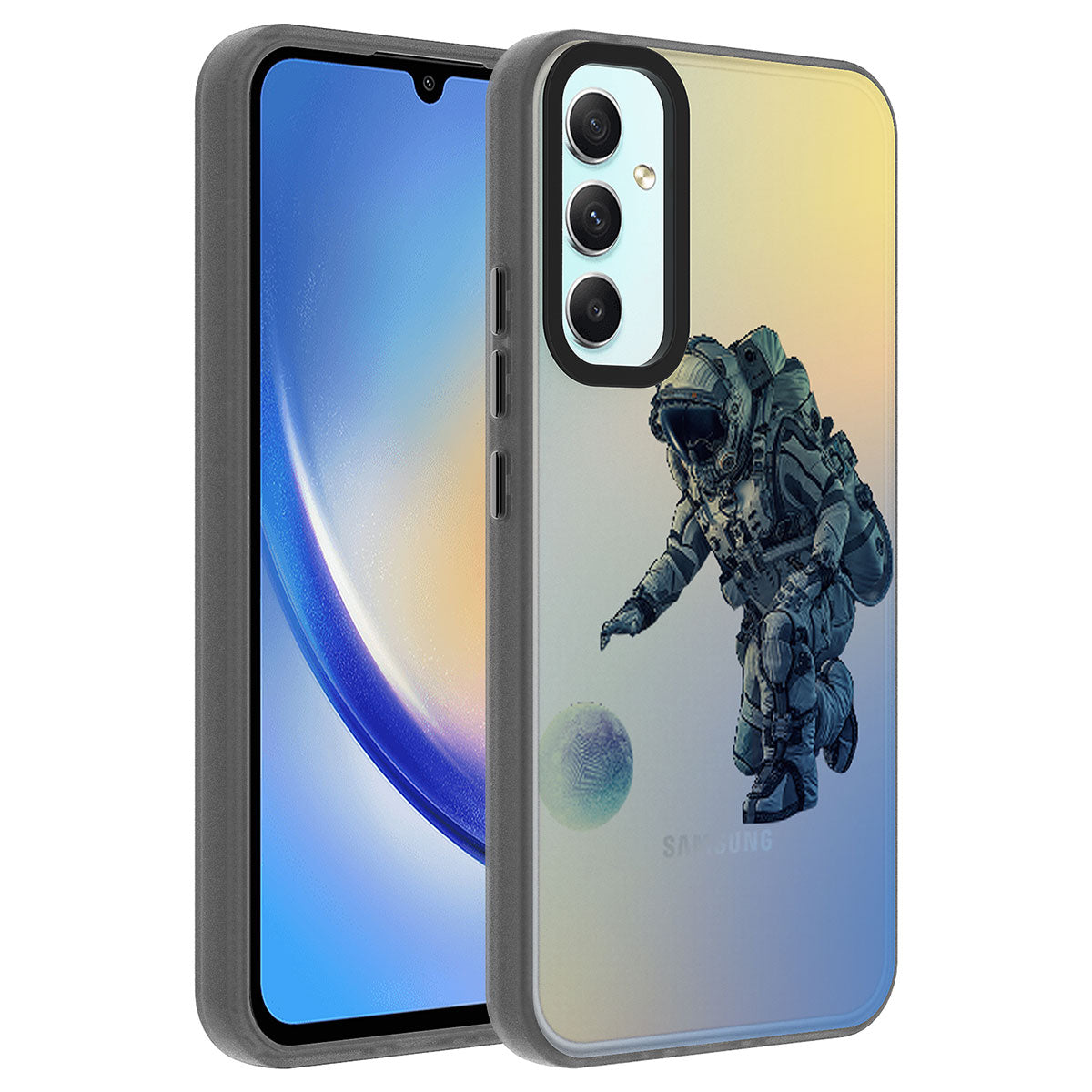 Galaxy A24 Kılıf Desenli Zore Dragon Sert Kapak Klavye