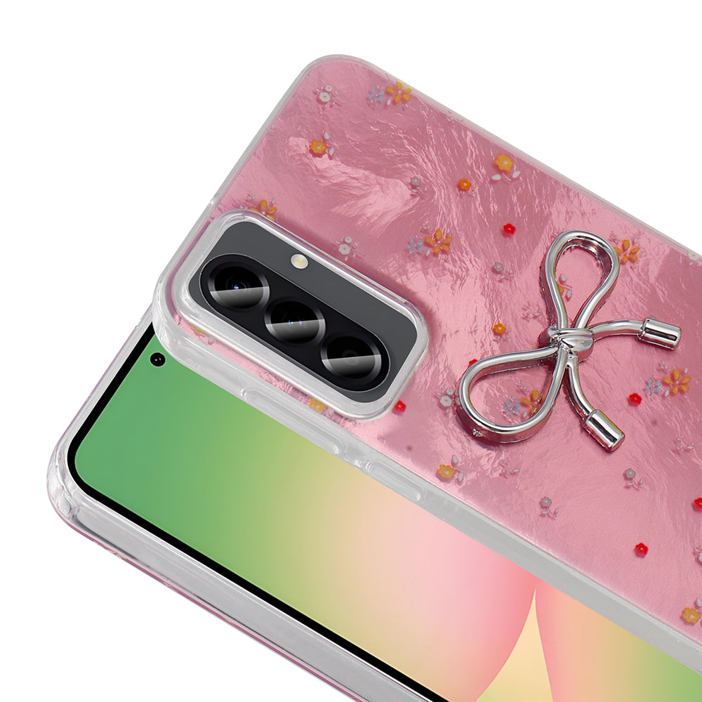Galaxy A26 Kılıf Kamera Korumalı Figürlü Zore Ponti Silikon Kapak Açık Pembe