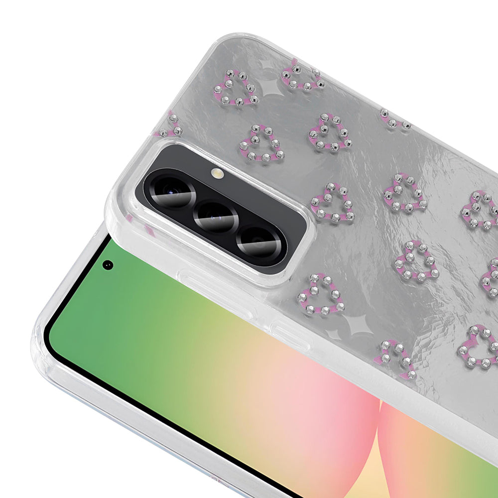 Galaxy A26 Kılıf Kamera Korumalı Figürlü Zore Ponti Silikon Kapak Açık Pembe