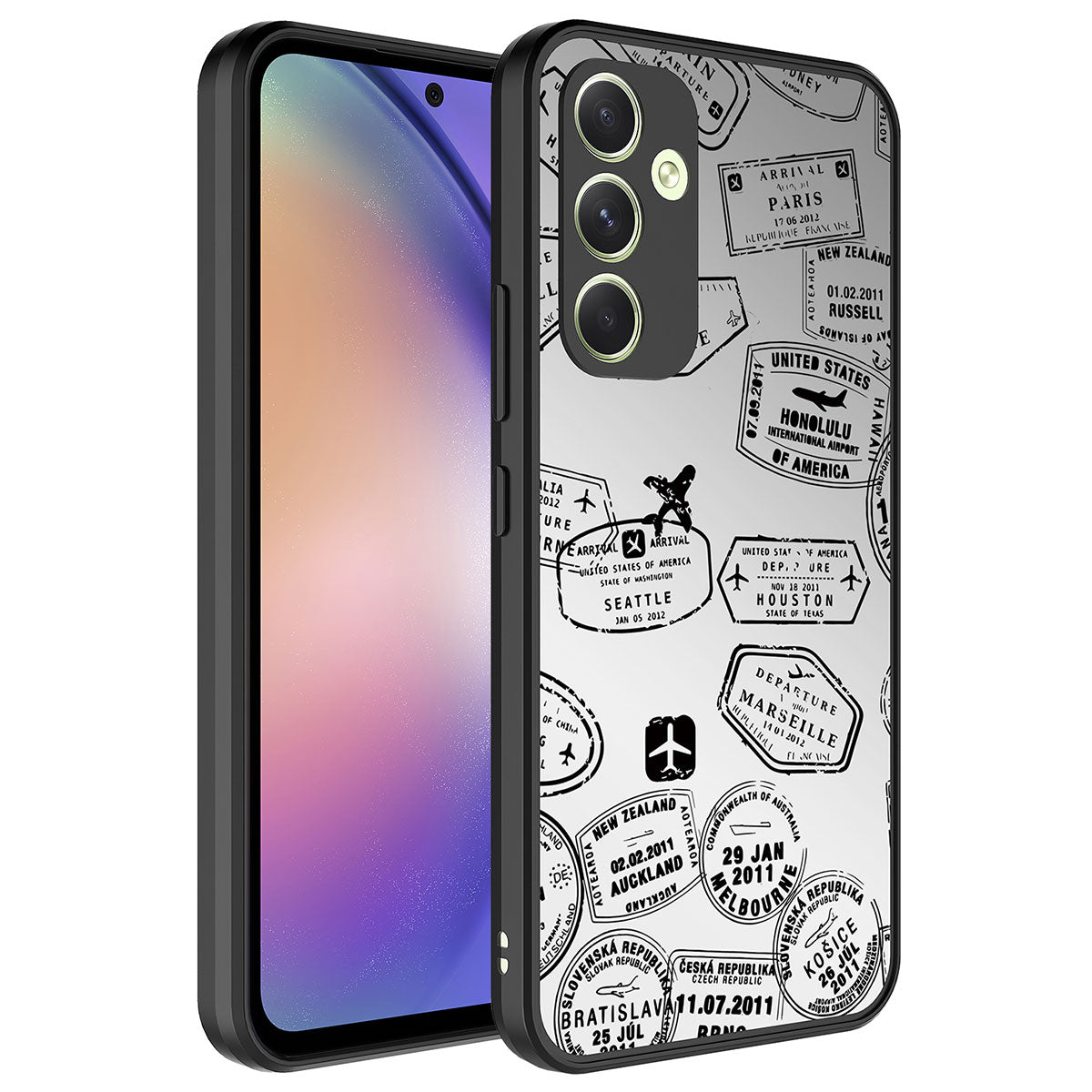 Galaxy A34 Kılıf Aynalı Desenli Kamera Korumalı Parlak Zore Mirror Kapak Seyahat