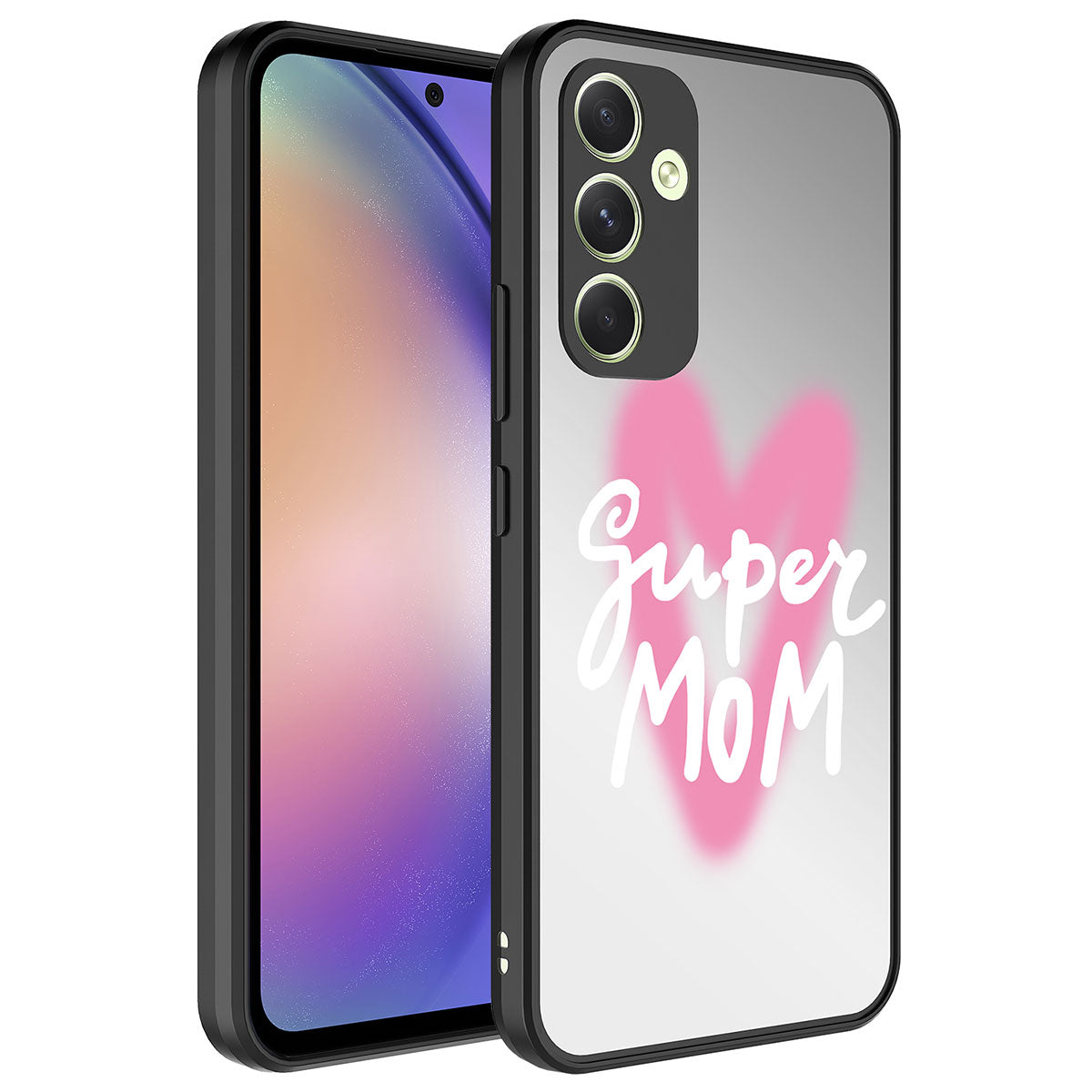 Galaxy A34 Kılıf Aynalı Desenli Kamera Korumalı Parlak Zore Mirror Kapak Süper Anne