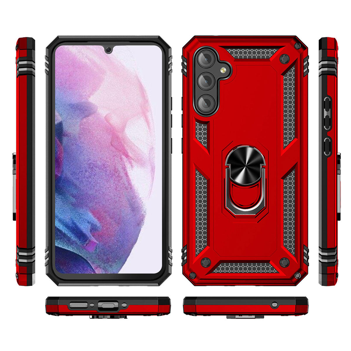 Galaxy A34 Kılıf Zore Vega Kapak Kırmızı