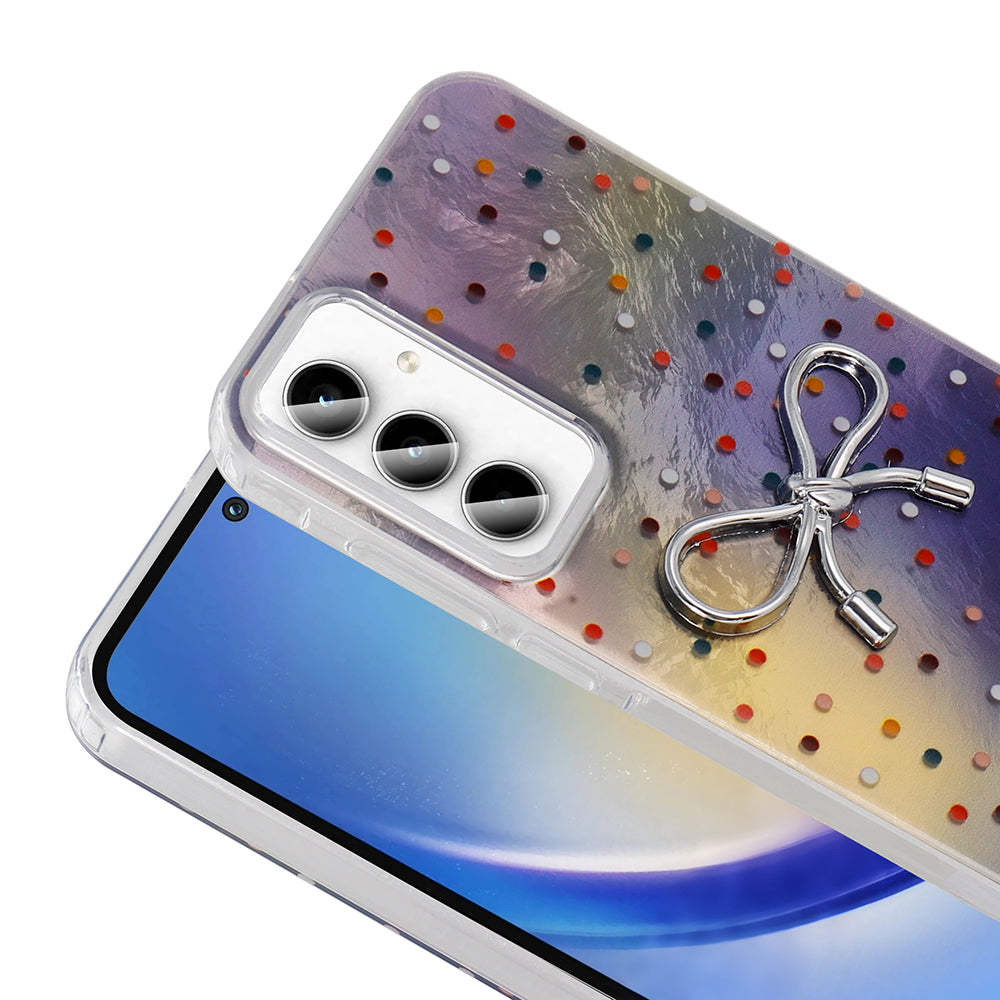 Galaxy A35 Kılıf Kamera Korumalı Figürlü Zore Ponti Silikon Kapak Açık Pembe