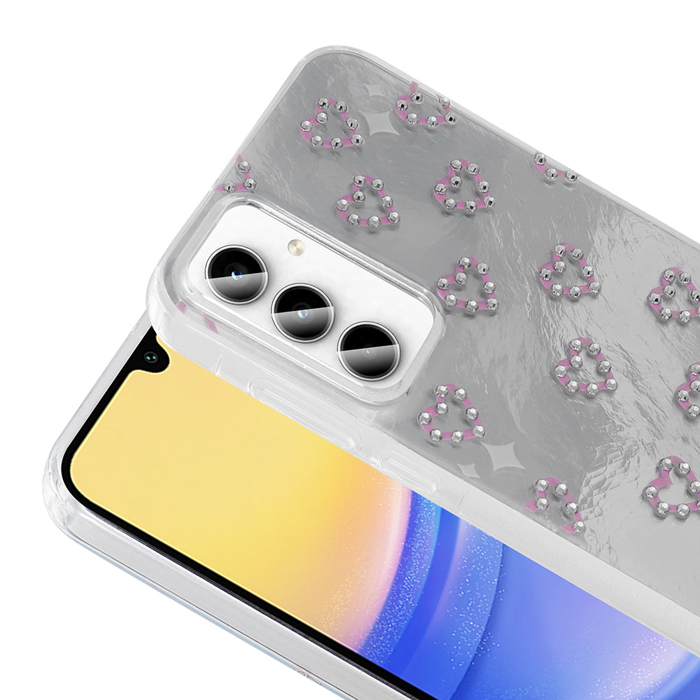 Galaxy A35 Kılıf Kamera Korumalı Figürlü Zore Ponti Silikon Kapak Açık Pembe