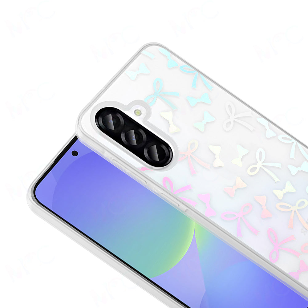 Galaxy A36 Kılıf Şeffaf Figürlü Zore Folk Sert Kapak Kalp