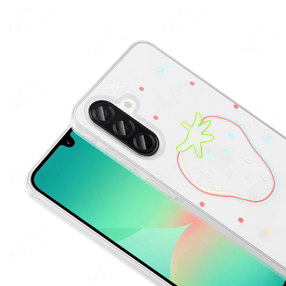Galaxy A36 Kılıf Şeffaf Figürlü Zore Folk Sert Kapak Sevimli Köpek