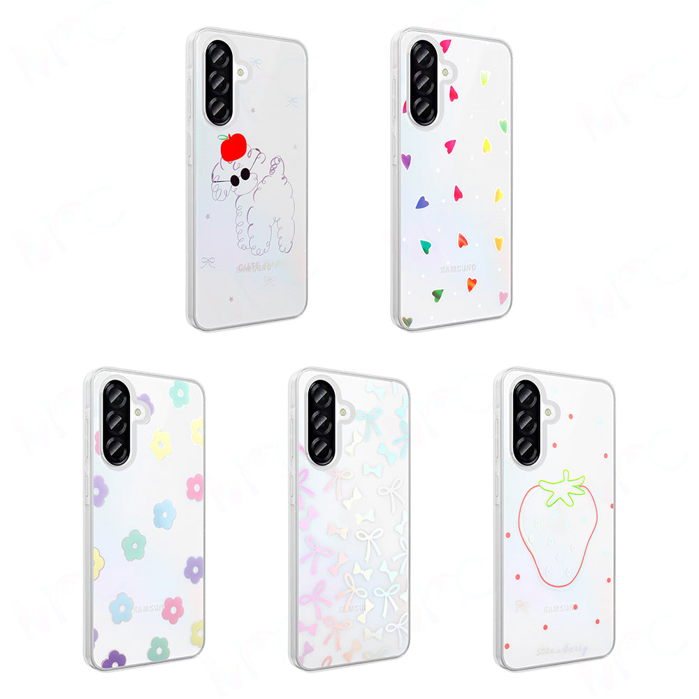 Galaxy A36 Kılıf Şeffaf Figürlü Zore Folk Sert Kapak Fiyonk