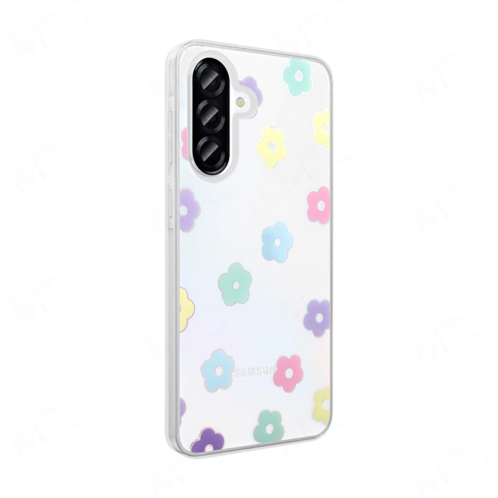 Galaxy A36 Kılıf Şeffaf Figürlü Zore Folk Sert Kapak Kalp