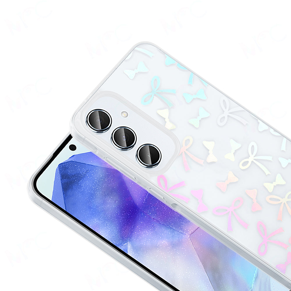 Galaxy A55 Kılıf Şeffaf Figürlü Zore Folk Sert Kapak Çilek
