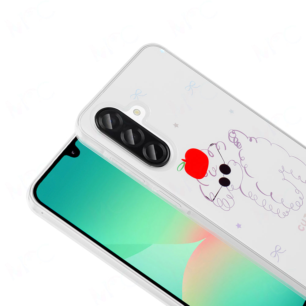 Galaxy A56 Kılıf Şeffaf Figürlü Zore Folk Sert Kapak Kalp