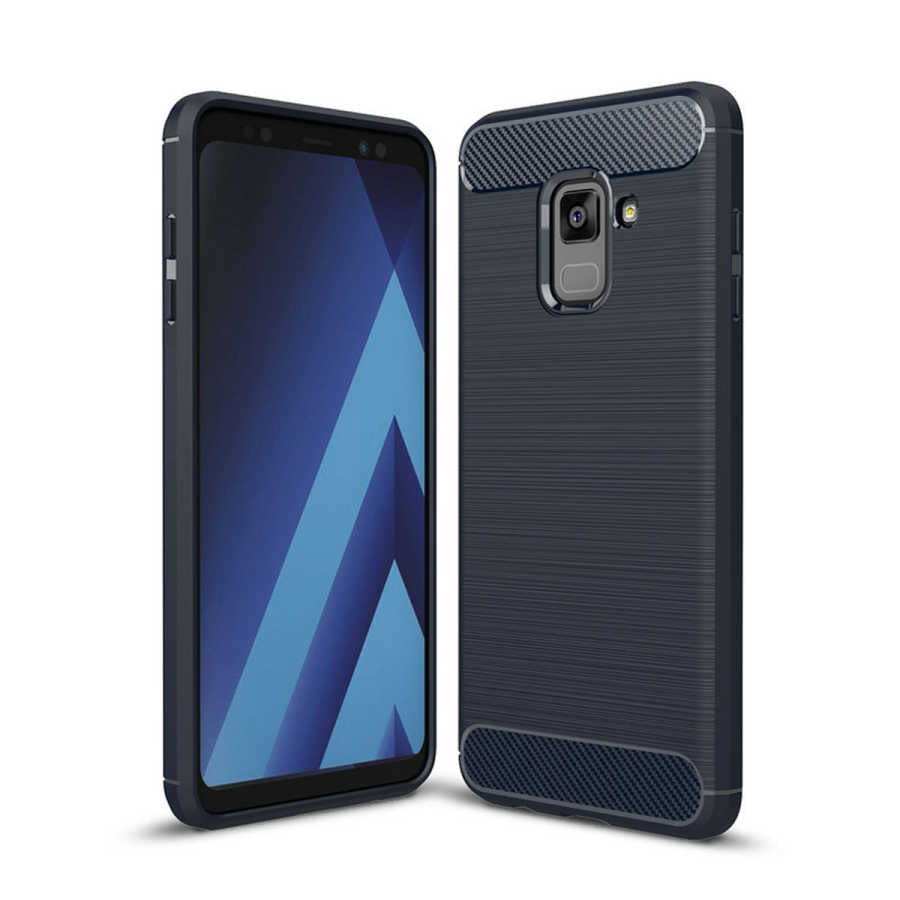 Galaxy A6 2018 Kılıf Zore Room Silikon Kapak Lacivert