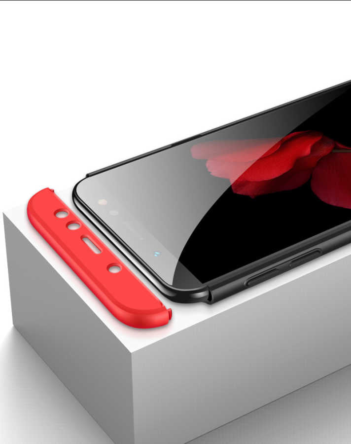 Galaxy A6 Plus 2018 Kılıf Zore Ays Kapak Siyah-Mavi