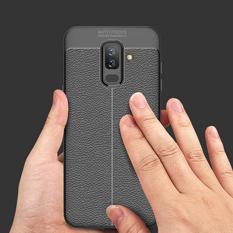 Galaxy A6 Plus 2018 Kılıf Zore Niss Silikon Kapak Siyah
