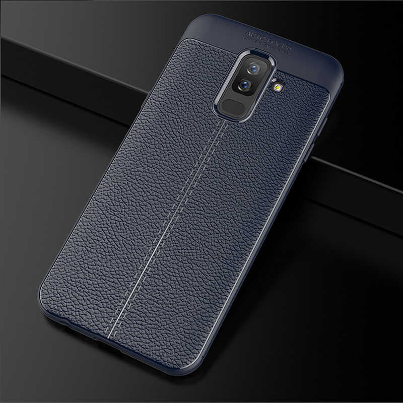 Galaxy A6 Plus 2018 Kılıf Zore Niss Silikon Kapak Lacivert