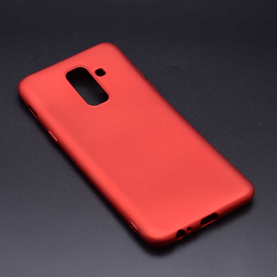 Galaxy A6 Plus 2018 Kılıf Zore Premier Silikon Kapak Kırmızı