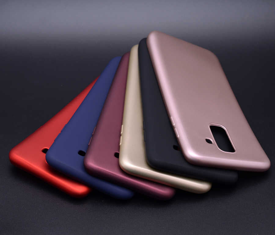 Galaxy A6 Plus 2018 Kılıf Zore Premier Silikon Kapak Gold