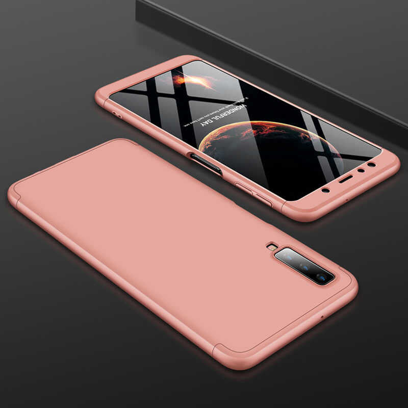 Galaxy A7 2018 Kılıf Zore Ays Kapak Rose Gold