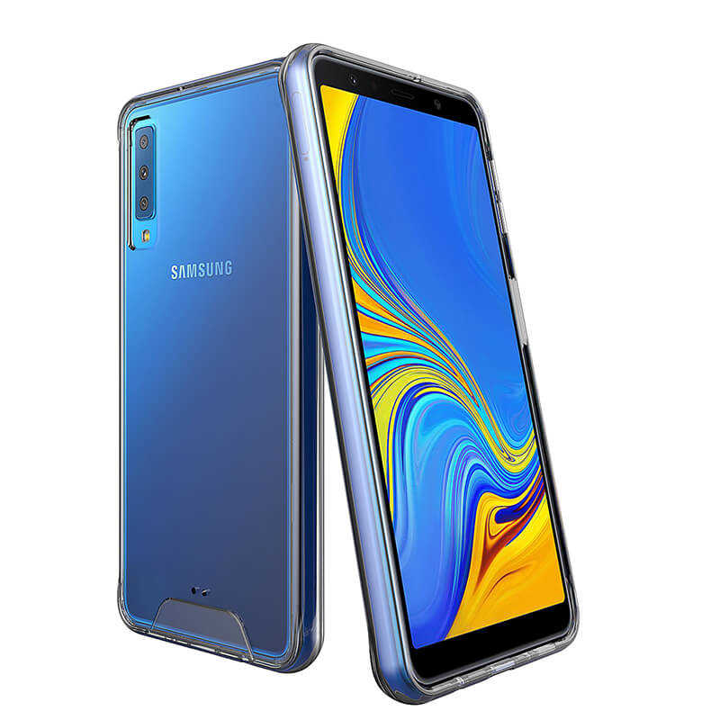 Galaxy A7 2018 Kılıf Zore Gard Silikon Renksiz