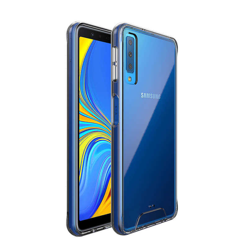 Galaxy A7 2018 Kılıf Zore Gard Silikon Renksiz