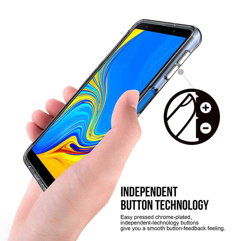 Galaxy A7 2018 Kılıf Zore Gard Silikon Renksiz