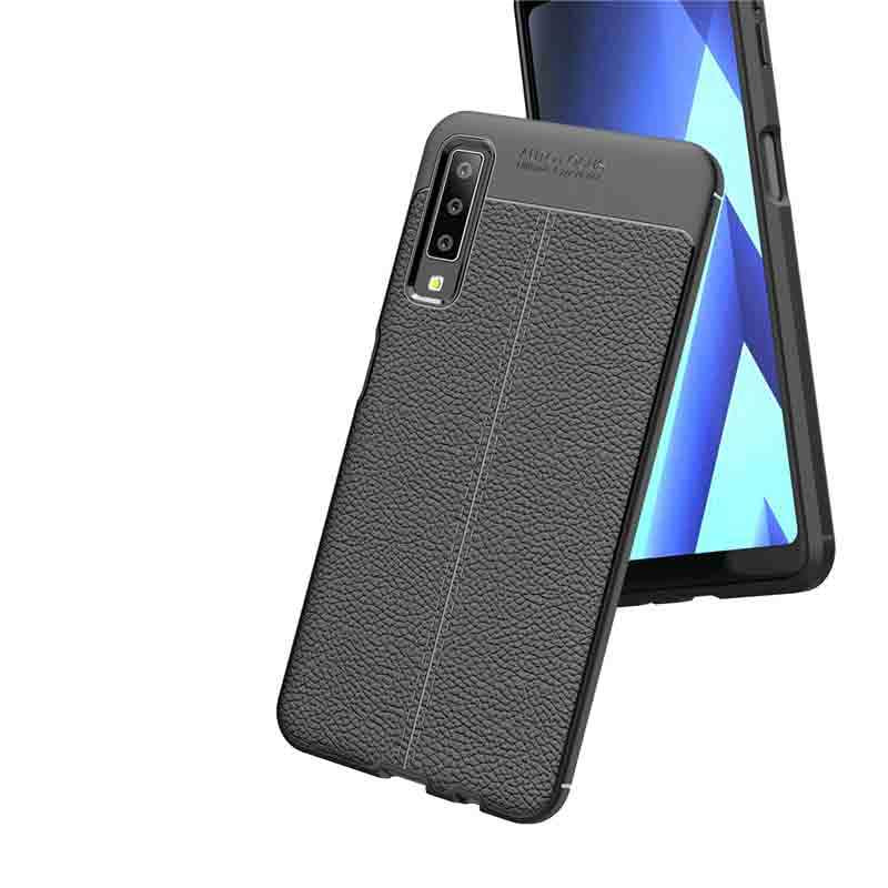 Galaxy A7 2018 Kılıf Zore Niss Silikon Kapak Lacivert