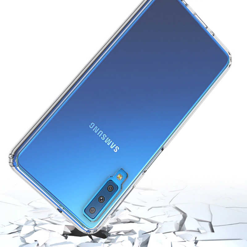 Galaxy A7 2018 Kılıf Zore Nitro Anti Shock Silikon Renksiz