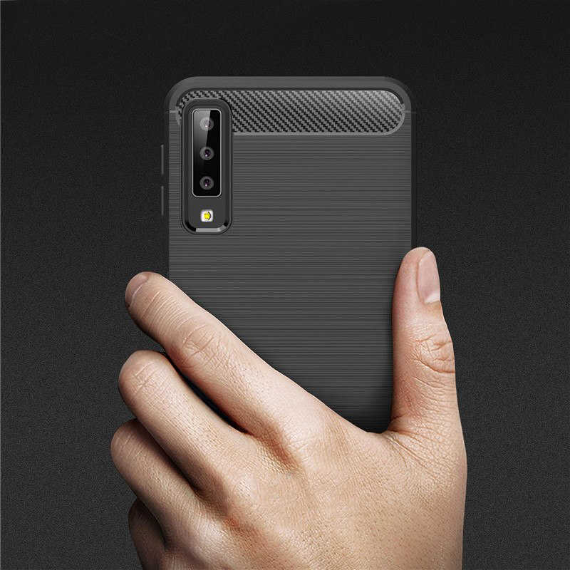 Galaxy A7 2018 Kılıf Zore Room Silikon Kapak Lacivert