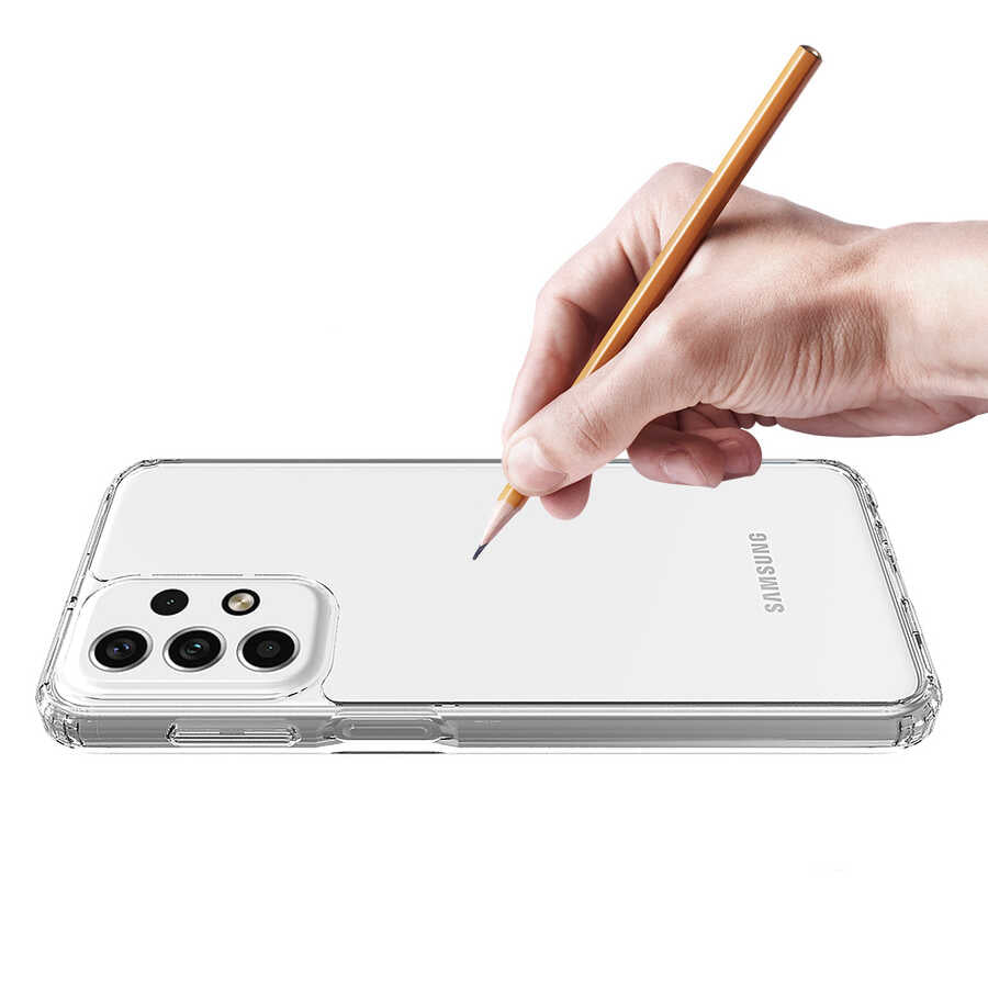 Galaxy A73 Kılıf Zore 2mm Anti Shock Silikon Renksiz