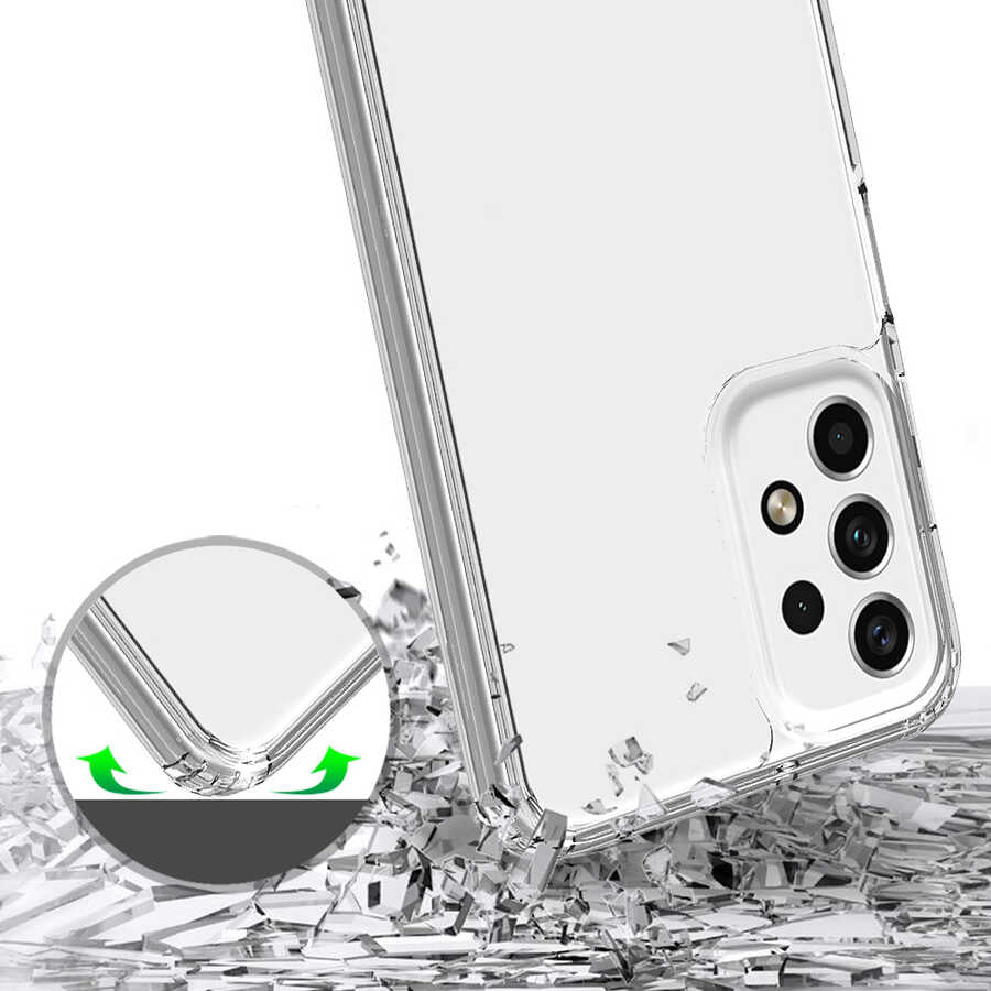 Galaxy A73 Kılıf Zore 2mm Anti Shock Silikon Renksiz