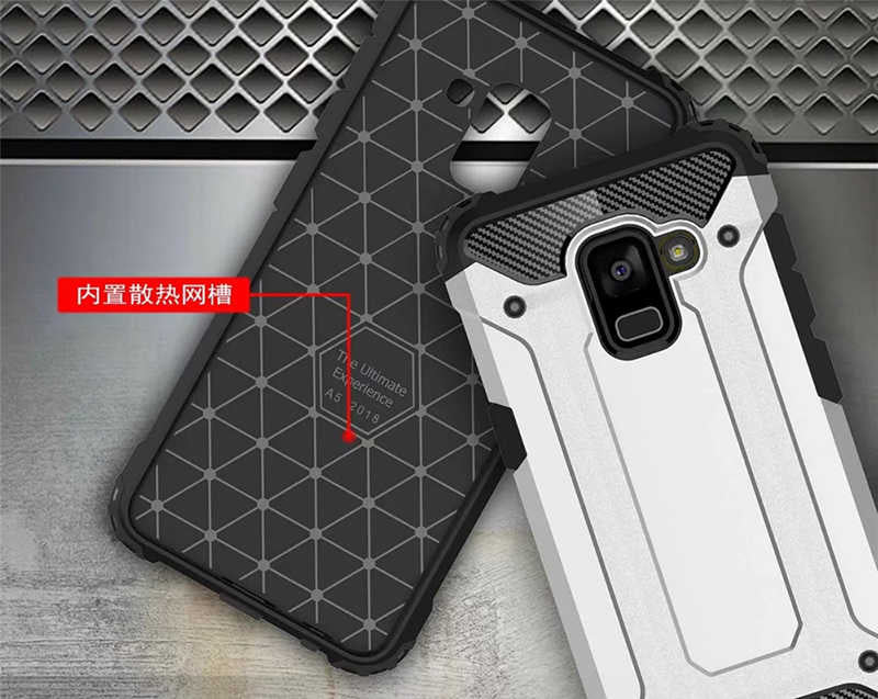Galaxy A8 2018 Kılıf Zore Crash Silikon Kapak Mavi