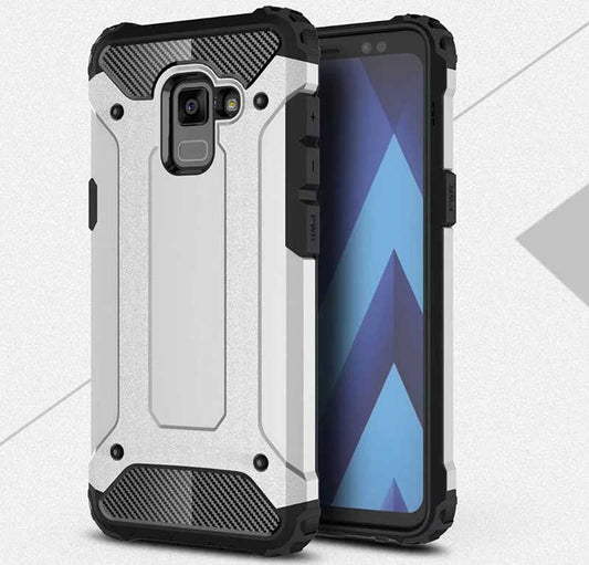 Galaxy A8 Plus 2018 Kılıf Zore Crash Silikon Kapak Gri