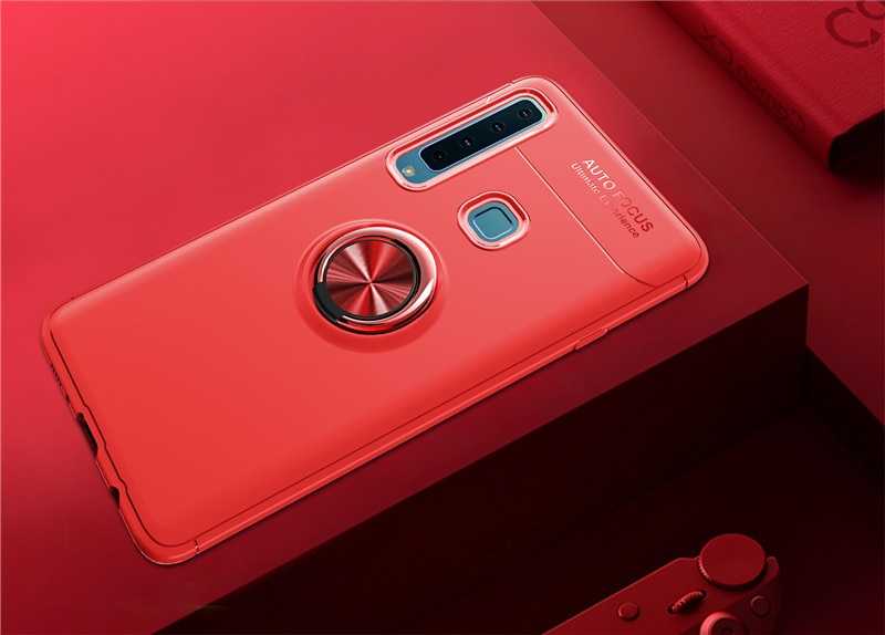 Galaxy A9 2018 Kılıf Zore Ravel Silikon Kapak Kırmızı